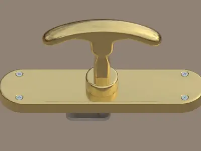Window frame and furniture handles Also 3d-printable 3D model