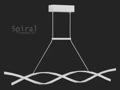 Modern Spiral Chandelier 3D model