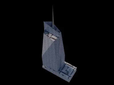 Bank Of America Tower - NYC Low-poly 3D model