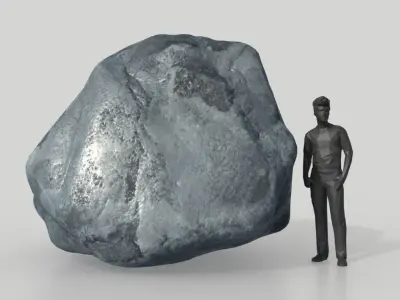 Low poly Simple Boulder Rock 230420 Low-poly 3D model