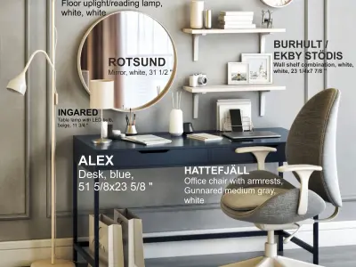 Womens dressing table and workplace 3D model