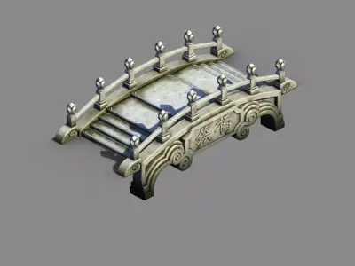 River Yang City - Bridge -01 3D model