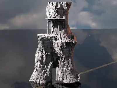 Spartan prophecy temple 3D model