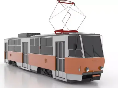 Tatra T6A2B Low Low-poly 3D model