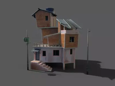 House 01 Low-poly 3D model
