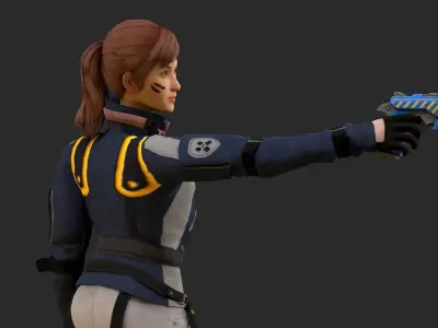 Lucy  Warrior Game Ready Character Low-poly 3D model