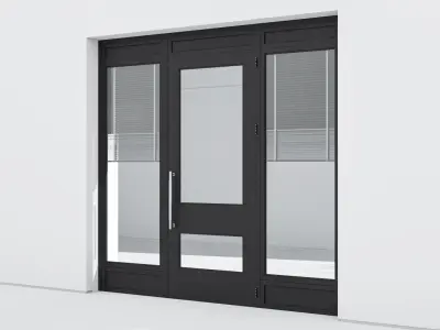 Aluminium door 314 3D model