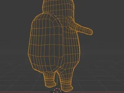 astro low poly character Low-poly 3D model