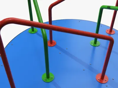 Carousel Merry-go-round 04 3D model