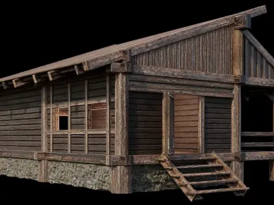 Medieval Houses 13 - 4K Textures Game Ready Low-poly 3D model