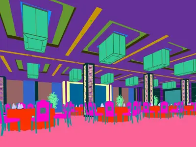 Business Restaurant - Coffee - Banquet  192 3D model