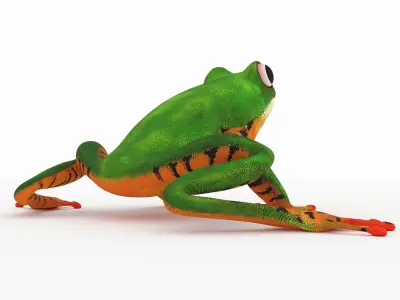 Frog 6 orange tree 3D model