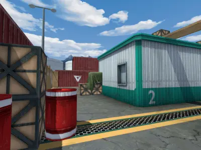 Mobile FPS Game Environment Map cs ice world counter strike 3D model