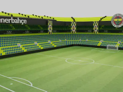 Fenerbahce Football Stadium Low-poly 3D model