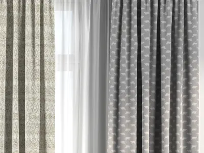 Curtain Set 139 3D model