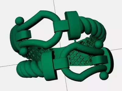 44 Crosshatch Luxe Ring 5gm 3D print model