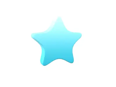 Star Emoji v2 003 Low-poly 3D model