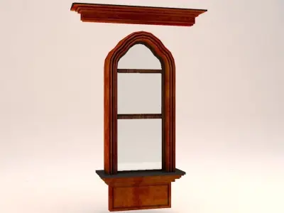 Old Elegant Historical Windows Low Poly Low-poly 3D model