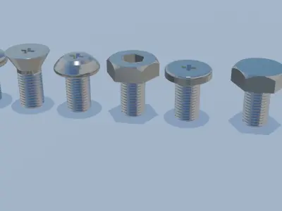 Bolts nut and Free 3D print model
