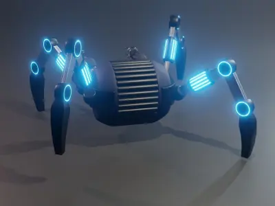 Robotspider animation 3D model
