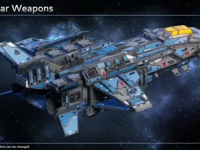 Spaceship Fighter Panther Low-poly 3D model