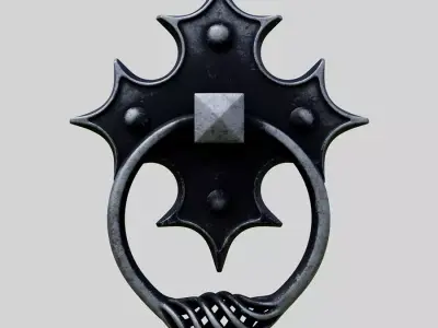 Forged handle Low-poly 3D model