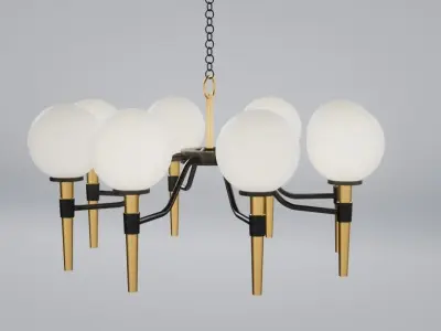 Art Deco Chandelier 3D model