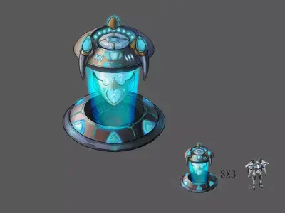 Festival lottery machine 01 3D model