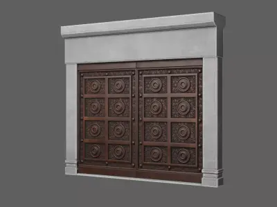 Medieval Doors Pack 02 Low-poly 3D model