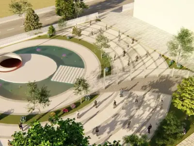 Flag salute place 3D model