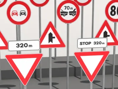 Road signs 2 3D model