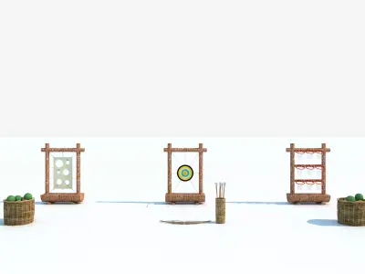 Outdoor throwing toys 3D model