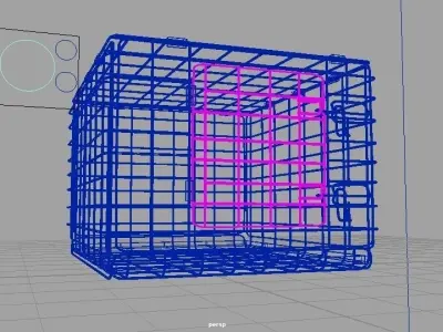 Animal Dog Crate rigged Low-poly 3D model
