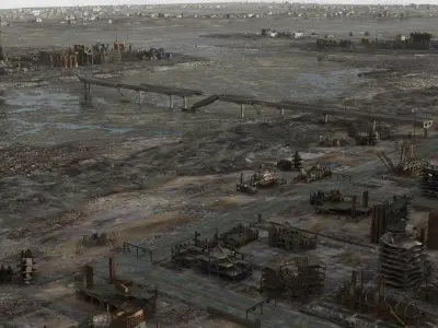  Cityscape Ruined City Destroyed Post Apocaliptic 