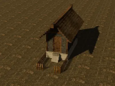Medieval House 14 Free low-poly 3D model