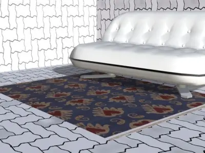 low poly carpet  models 180 types  Low-poly 3D model
