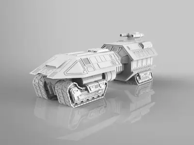 Imperial Siege Tank 3D print model
