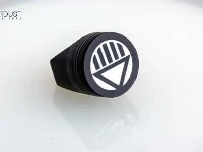 Black Lantern Ring with LED light 3D print model