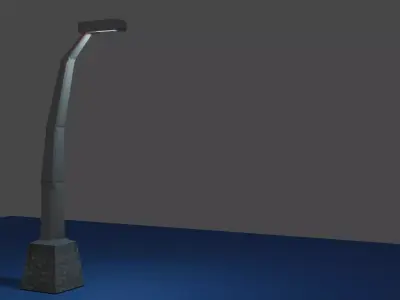 Low Poly Street Light Free low-poly 3D model