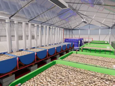 Agricultural Greenhouse Tent Frame -B11 3D model