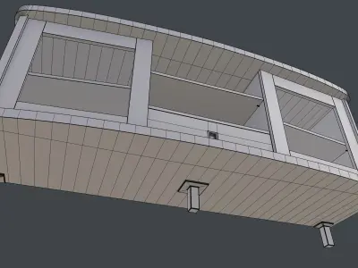 Table TV Stand  Low-poly 3D model