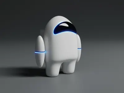 among us 3d robot model 3D model