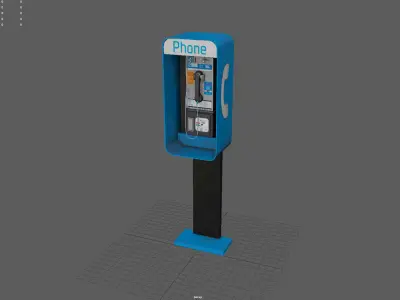 Pay Phone Low-poly 3D model