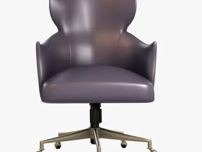 Custom made leather office armchair 3D model