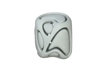SciFi Cube Object No 67364 Low Poly Shape Low-poly 3D model