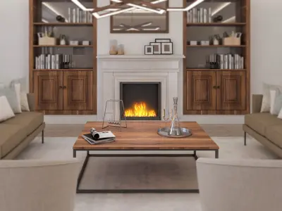 Traditional living room 3D model