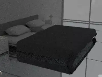bed room Low-poly 3D model