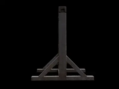 Beware of Falling Sign in Korea 3D model