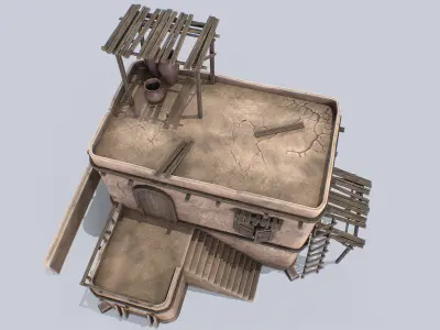 Desert house collection 3D Model Pack