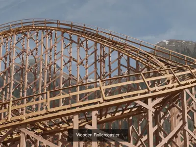 8 Roller Coaster  3D Model Pack